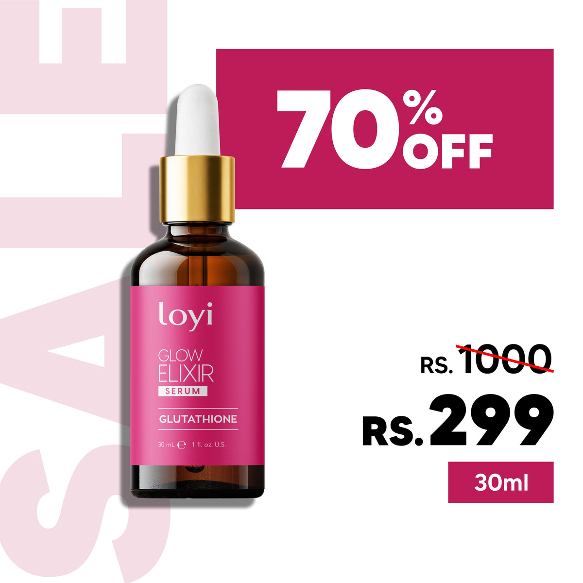 Glutathione Serum 30ml | Skin Brightening - Dark Spot Removal